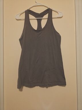 LULULEMON Gray Racerback Performance Tank (Full Length)